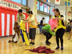 （障害物競走）急いで仮装します